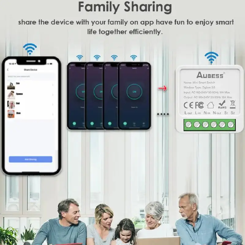 Tuya WiFi Zigbee Switch, 1, 2, 3, 4Gang, Smart Home, Mini Luz Temporizada, Módulo de Controle Remoto, Via Smart Life, Alexa, Google Home