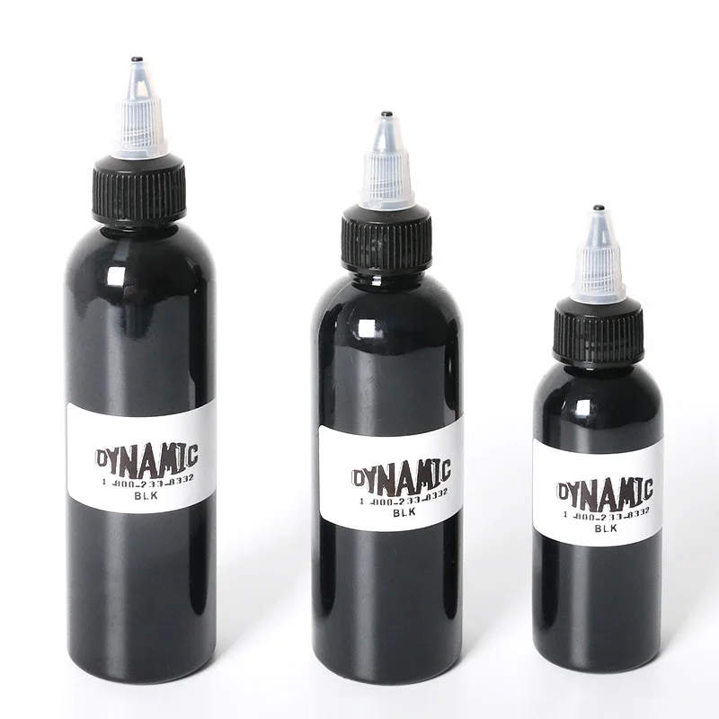 Tinta de tatuaje dinámica negra Triple, 60ml, 90ml, 120ml