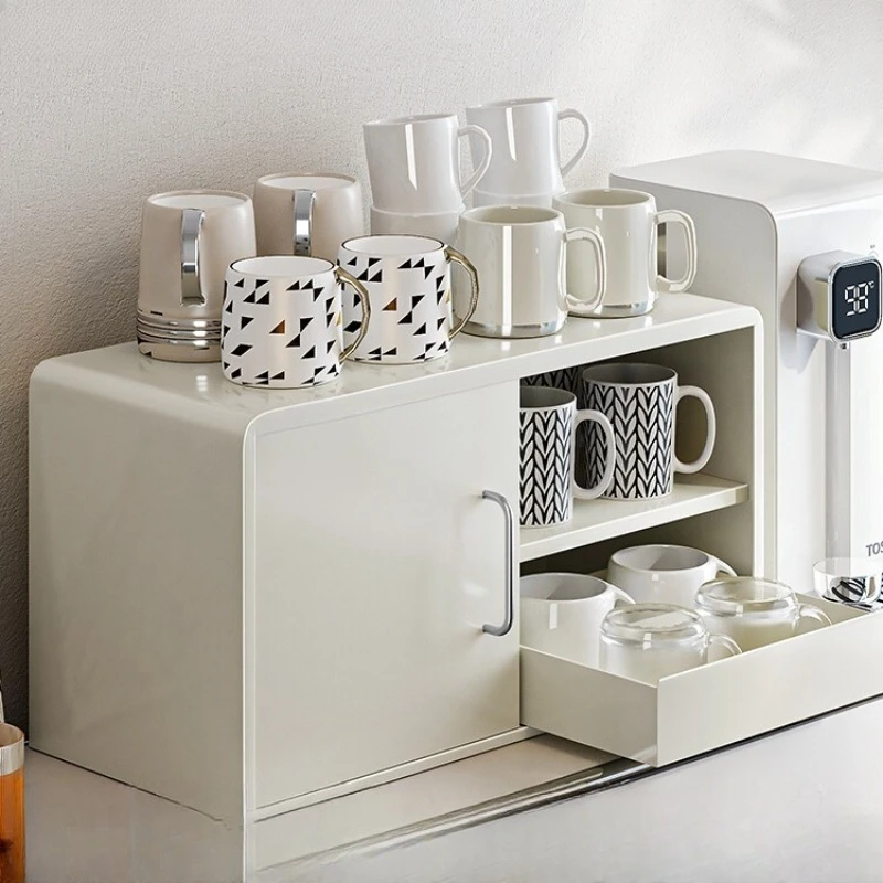 

Cup storage rack, dining side cabinet, household desktop water bar storage cabinet