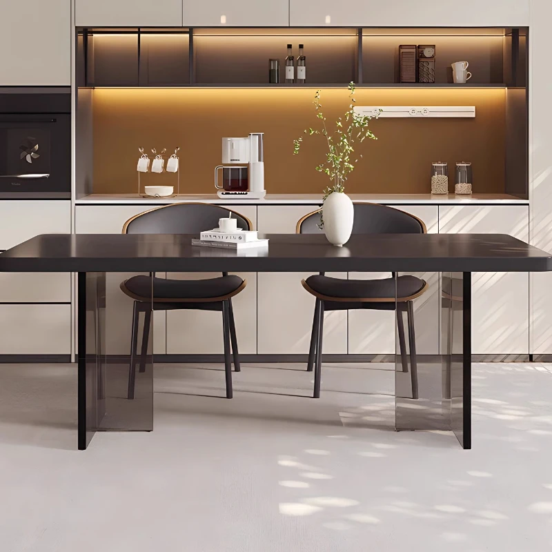 Дизайнерский роскошный обеденный стол, эргономичный минималистичный удобный обеденный стол для кемпинга, креативный акцент, деревянная мебель Muebles, домашняя мебель