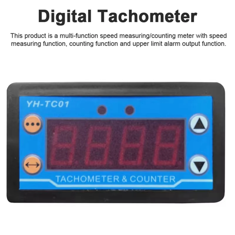 YH-TC01 Digital Tachometer High-Accurancy LED Digital Motor Speed Meter With Hall Sensor Motor Speed Detector