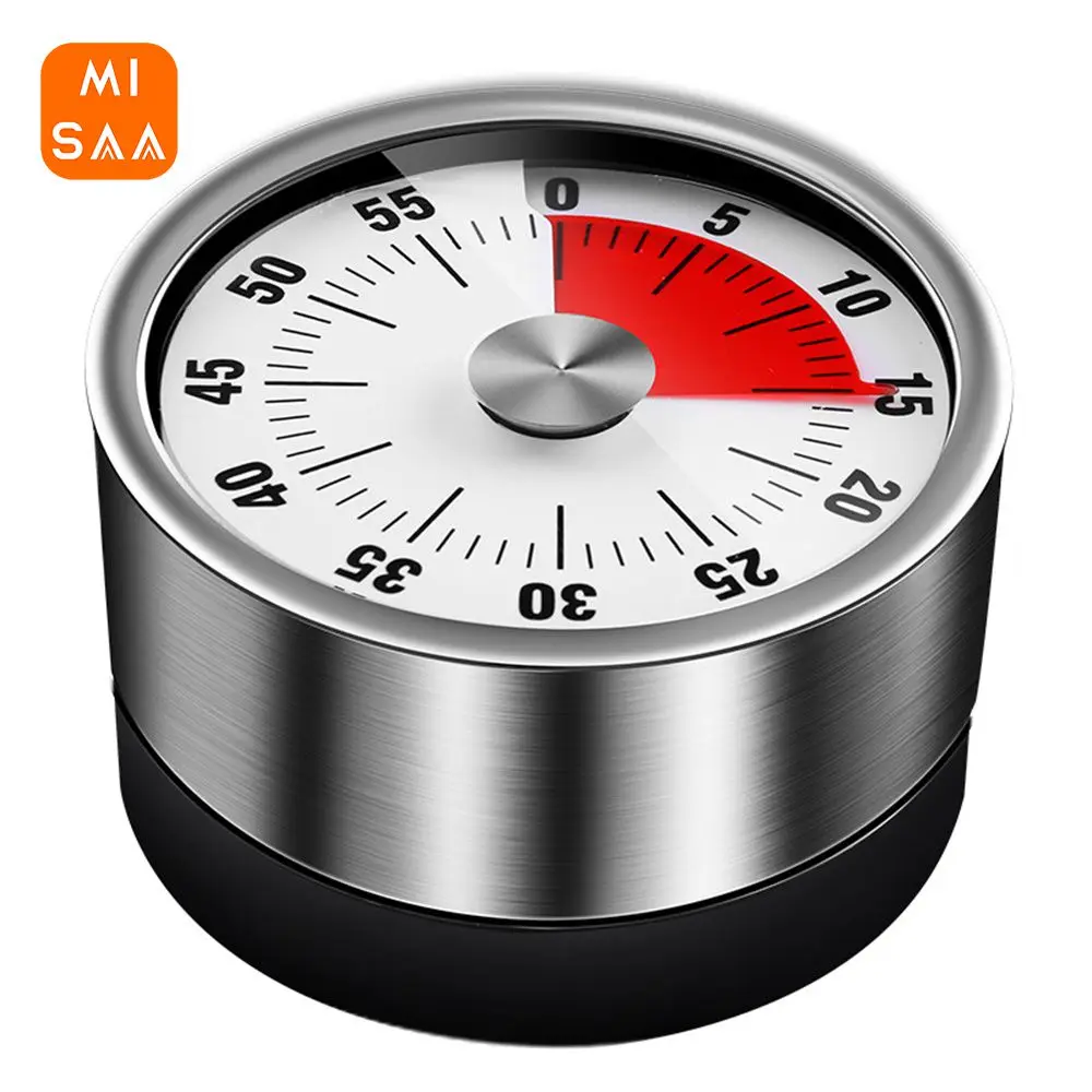 Timer Magnetic Backing Durable Stainless Steel White Wholesale Kitchen Tools Visual Timer Preservative Fall Resistance