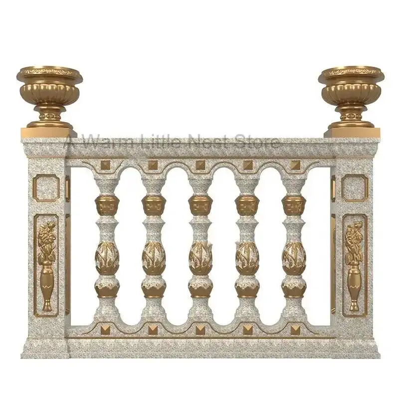 92cm Height Durable Plastic Cement Roman Pillar Mold Cast-in-Place Vase Column European Villa Garden Balcony Rail Guardrail Mold