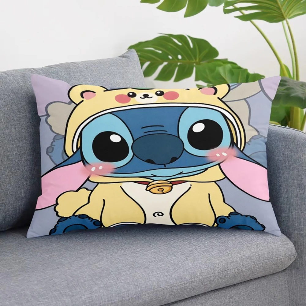 غطاء وسادة ستيتش ليلو وغطاء وسادة كرتوني لتزيين غرفة هدية عيد ميلاد الأطفال