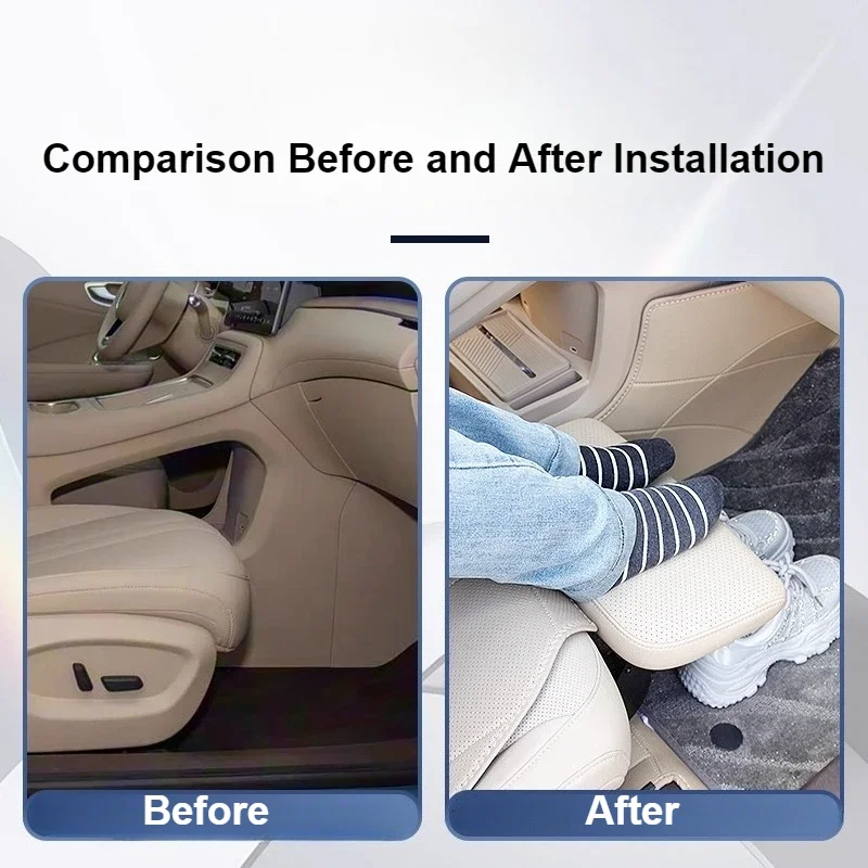 For SAIC H5 2025 Co-pilot Electric Leg Support 90 Degree Adjustable Queen Passenger Seat Leg Rest Leather Pad Upgrade Accessory detail image 2