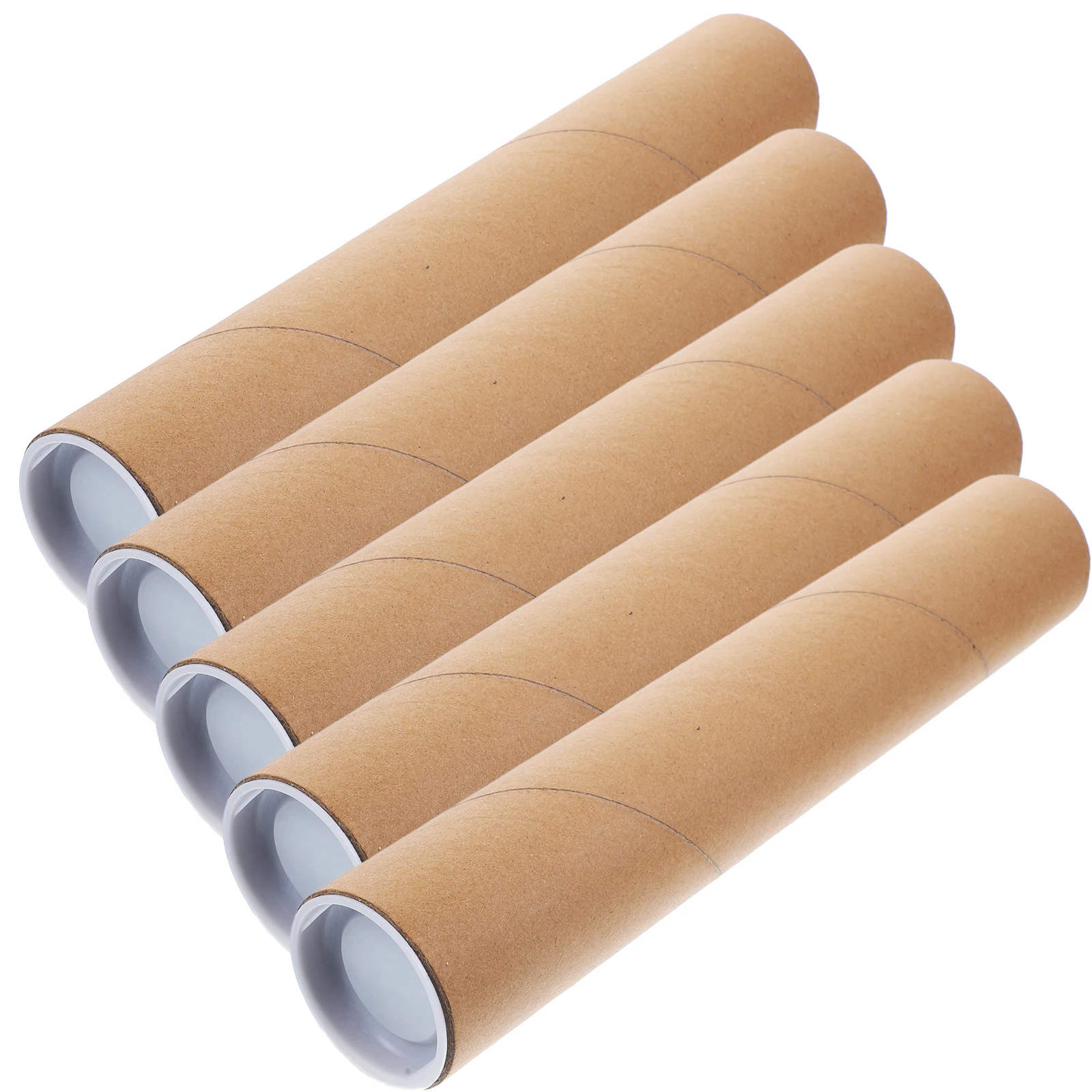 

5 Pcs Postal Administration Tubes Poster Documents Storage Mailing Paper Carrier Holder Posters