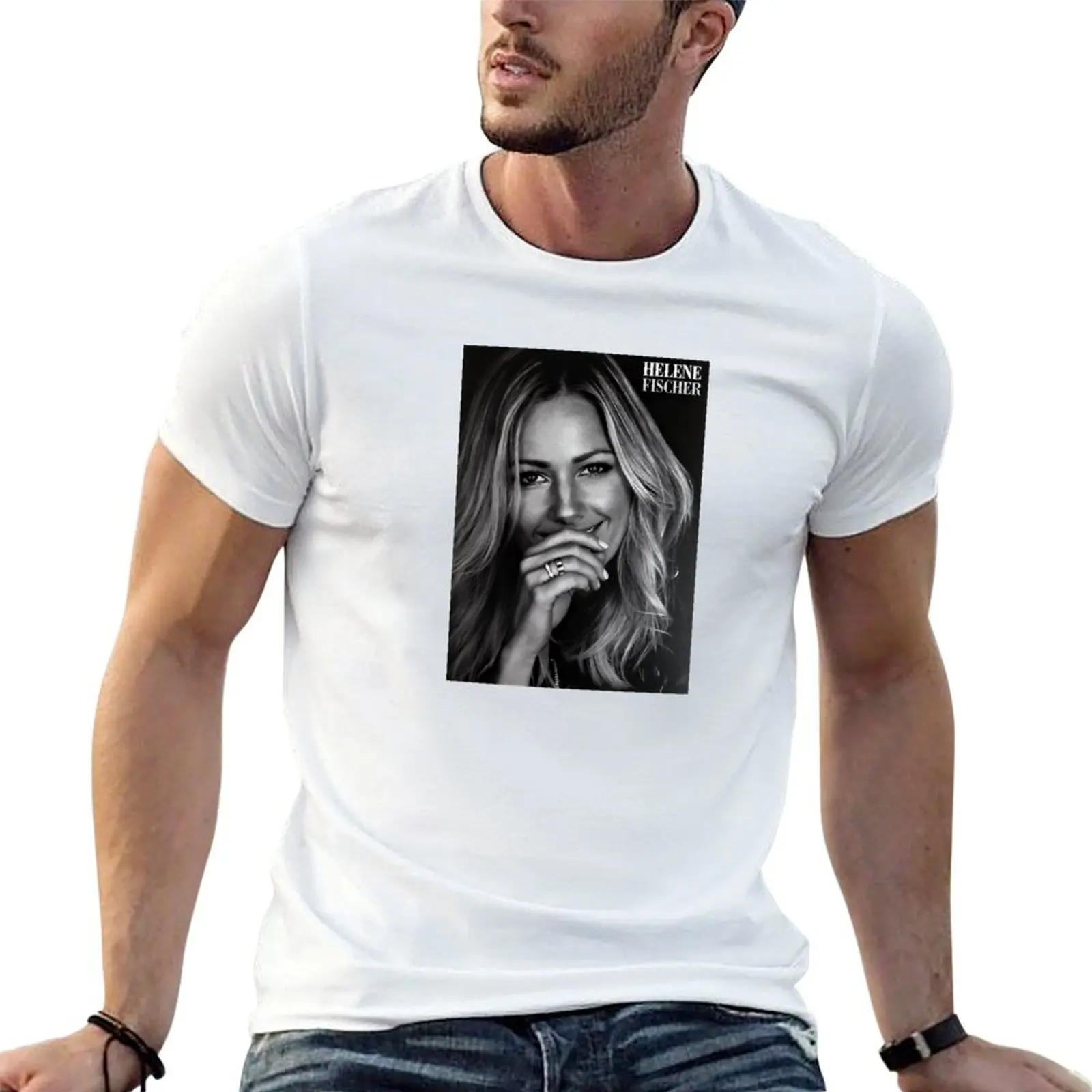 Helene Fischer Smile Vintage T-Shirt Fitness Quick Dry Short Sleeve Top