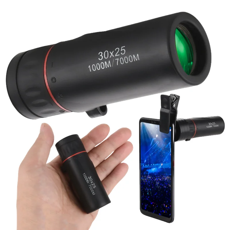 Mini Monocular Telescope 30X25 Portable High-definition High-magnification Zoom 10X Professional Outdoor Travel Telescope