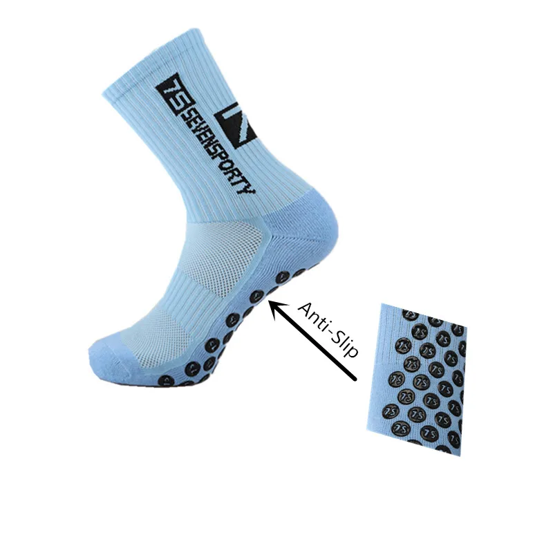 SEVEN-Chaussettes de sport coordonnantes pour hommes et femmes, chaussettes de football épaisses, chaussettes respirantes douces, haute qualité, course à pied, cyclisme, randonnée, nouveau, 7S