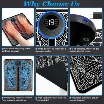 10 nejlepší prodej masážní přístroj na nohy EMS - №10