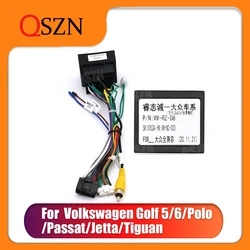 Canbus Box VW-RZ-08 Per Volkswagen Golf 5/6/Polo/Passat/Jetta/Tigua 16 PIN Cablaggio Cavo di Alimentazione Android Auto radio Multimediale