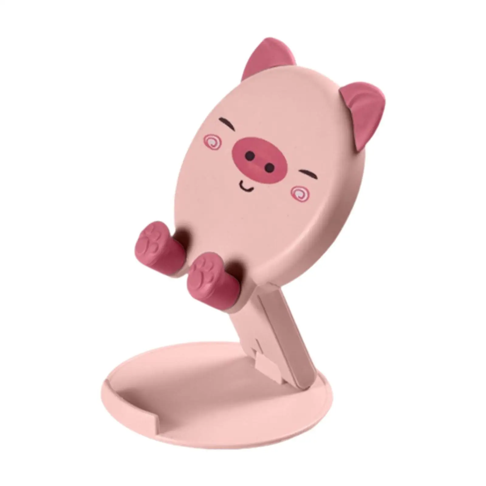 Cartoon Pig Phone Stand Lightweight Birthday Gift Decorative Desktop Phone Cradle for Office Indoor Living Room School Bedroom