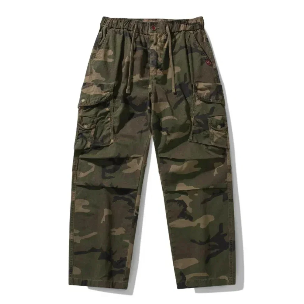 

Осенне-зимние новые модные мужские японские винтажные комбинезоны, повседневные брюки, длинные