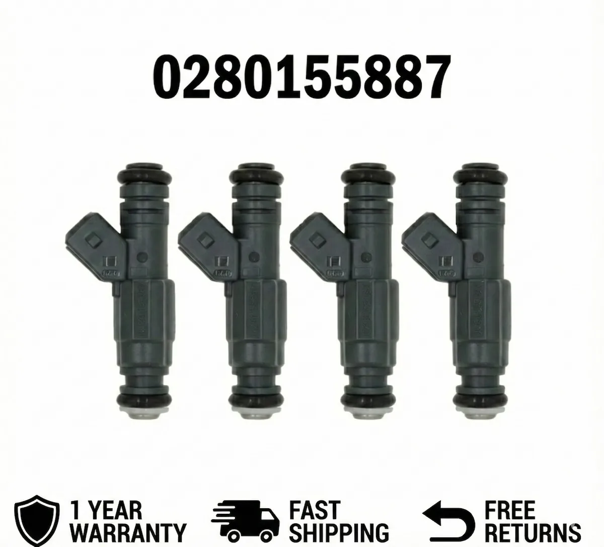 

4x Remanufactured Fuel Injectors 0280155887 Fits Ford Focus Escape 2.0L Zetec I4