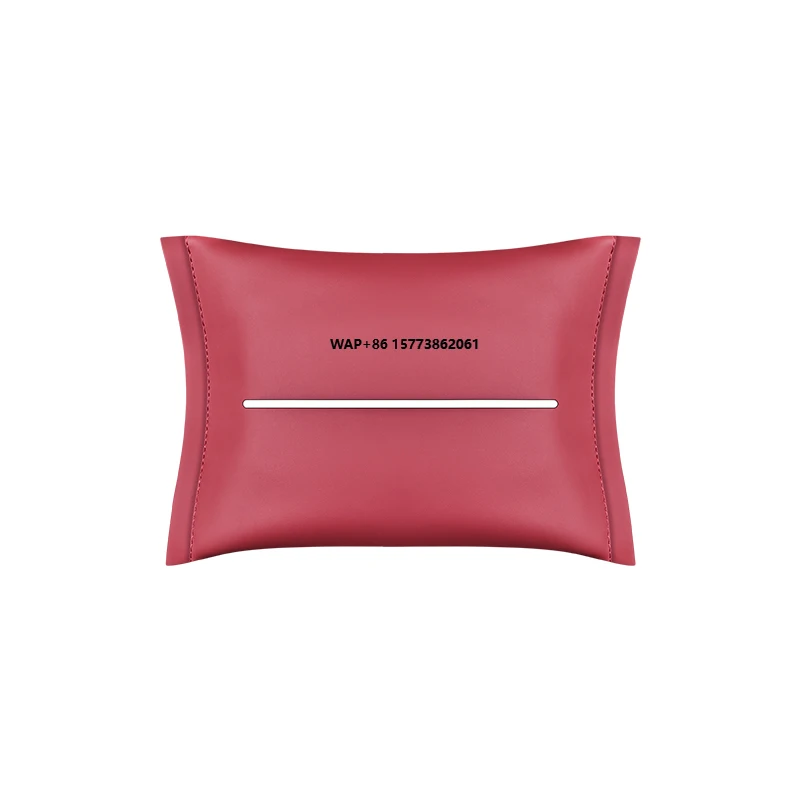Portable Monochrome Car Interior Accessories Microfiber Leather Tissue Box