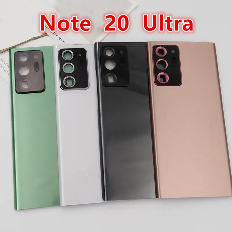 Note20Ultra Housing For Samsung Galaxy Note 20 Ultra N986 N985 Battery Back Cover Repair Replace Door Rear Case + Camera Lens