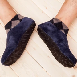 Winter Men's Slippers Socks Fleece Soft Non Slip Bed Sock Short Socks Floor Slipper Thick Home Warm Women Men Socks Casual