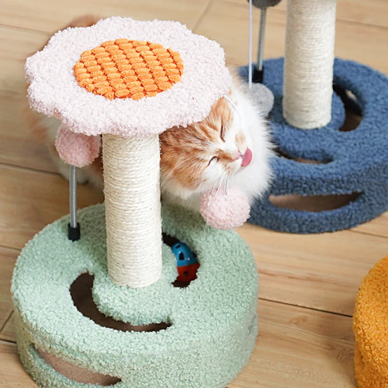 

Cat Climbing Frame Small Cat Toy Cat Scratching Board Cat Jumping Platform Creative Sunflower Sisal Cat
