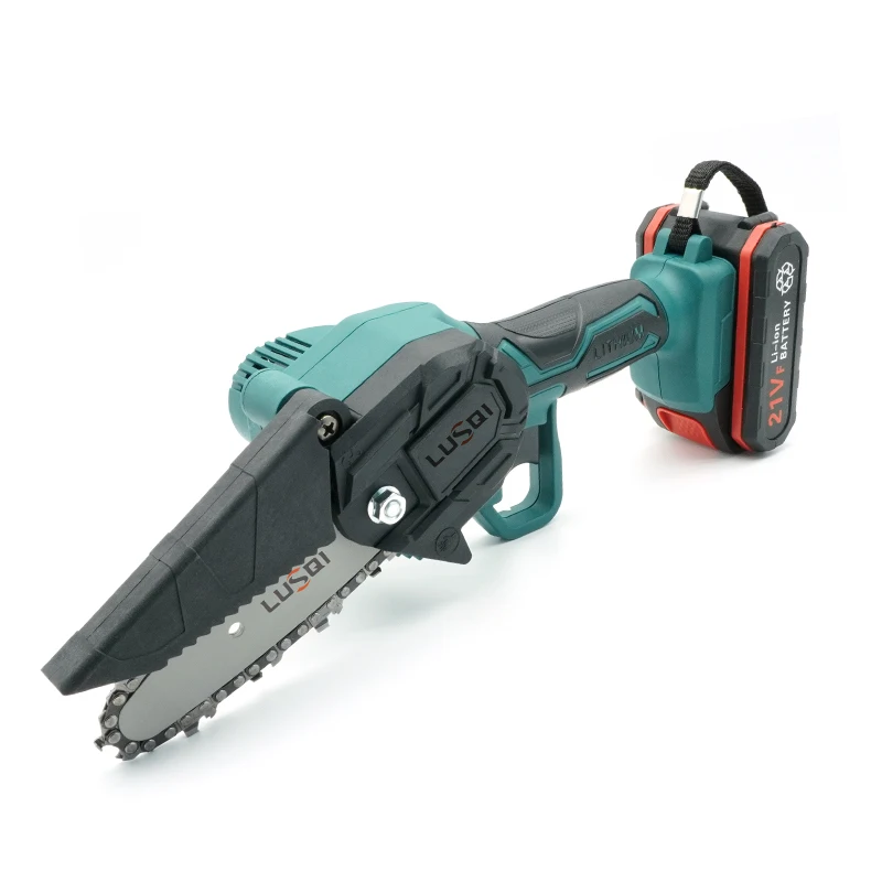 LUSQI Chainsaw No Battery 4/6” Cordless Electric Pruning Portable Woodworking Power Tool Fit Rechargeable Worx Interface Battery