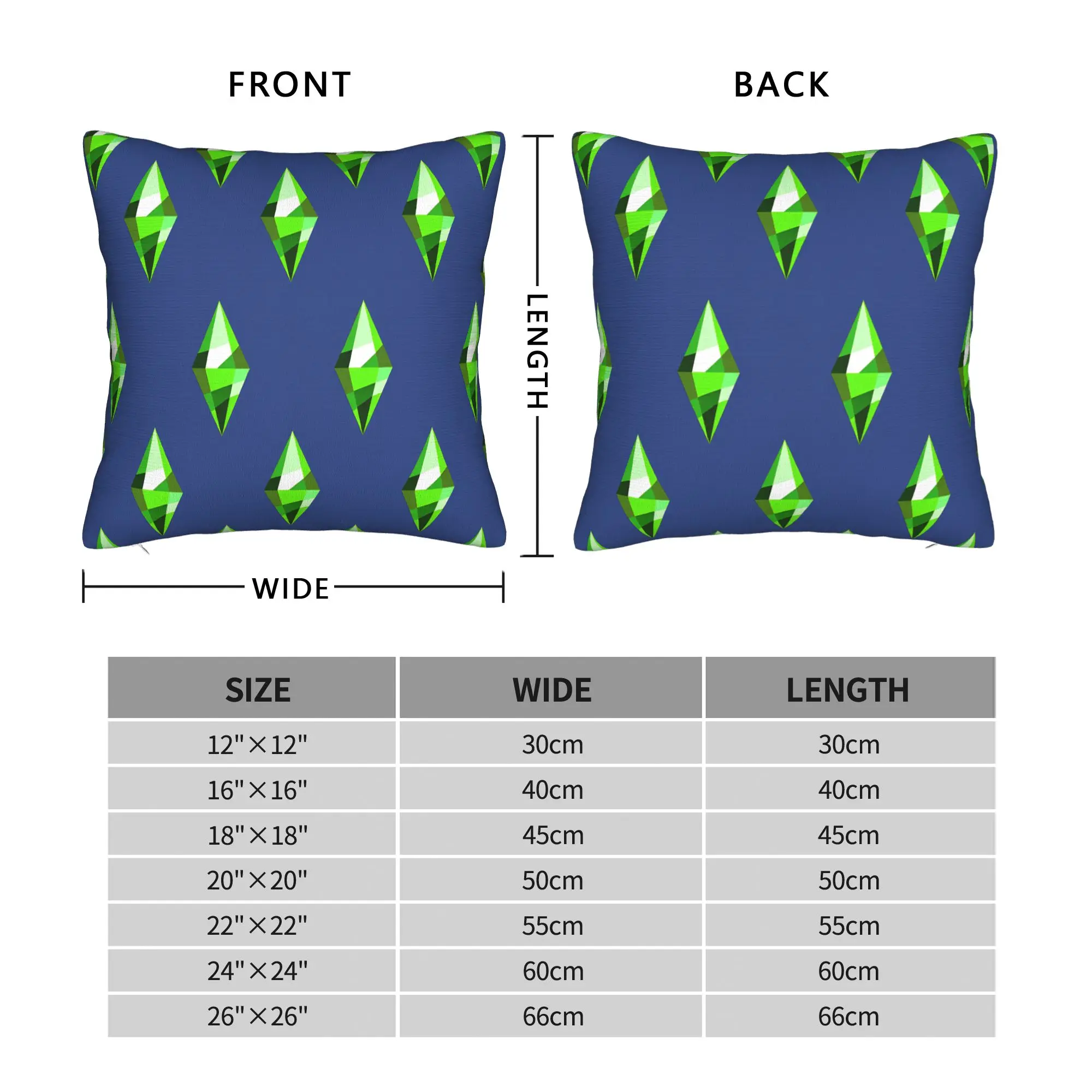 Sims 4 Plumbob Video Game Pillow Cover  Retro Trendy Pillow Case For Couch Sofa Bedroom Print Pillowcases Birthday Present