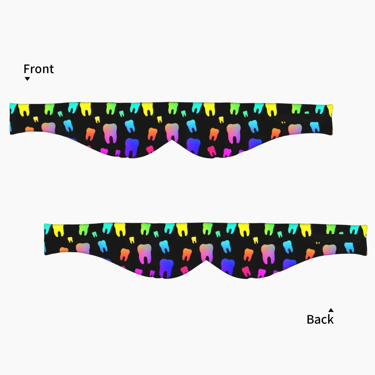 Rainbow Teeth sleep mask Light Blocking Portable Eye Cover for Girls Boys Office Nap Party Gift Eyeshade eyepatch - view 3