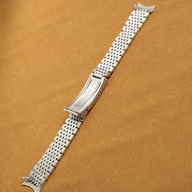 New OMEGA 18mm 19mm 20mm Bead of Rice Solid Stainless Steel Watch Strap Bracelet