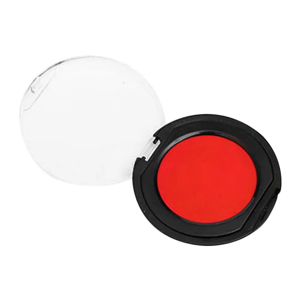 Portable Mini Round Oil-based Ink Pad with PVC Core for Office Use Reusable Red Financial Accounting Supplies