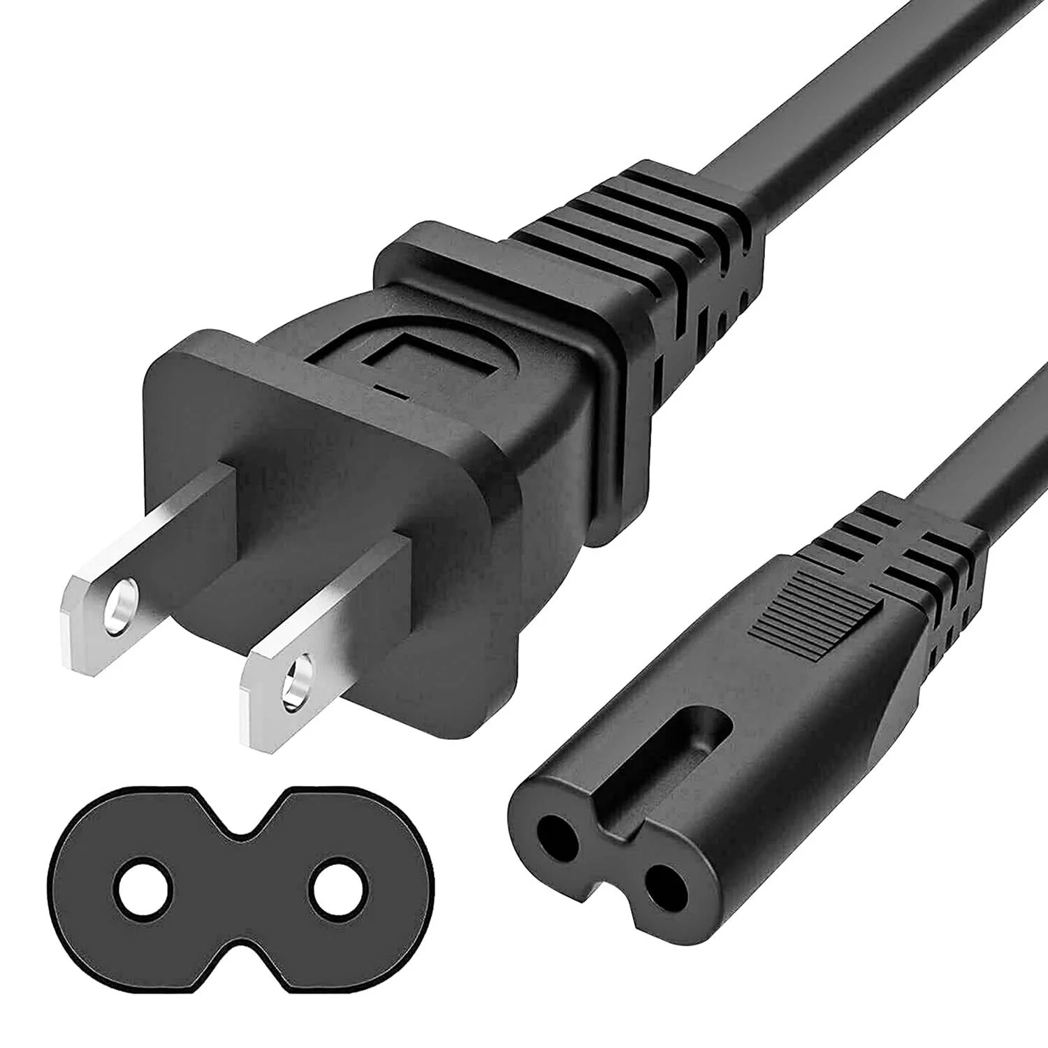5 Core AC Power Cord 12Ft 2 Prong US Male to Female Extension Adapter 16AWG/2C 125V 13A PP 1002