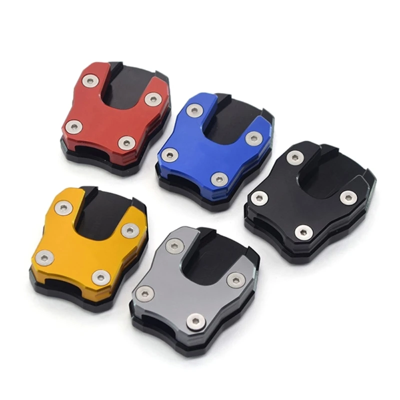 Motorcycle Kickstand Pad, Side Stand Support Plate Add Stability Kick Stand Coasters for Parking on Soft Ground and More