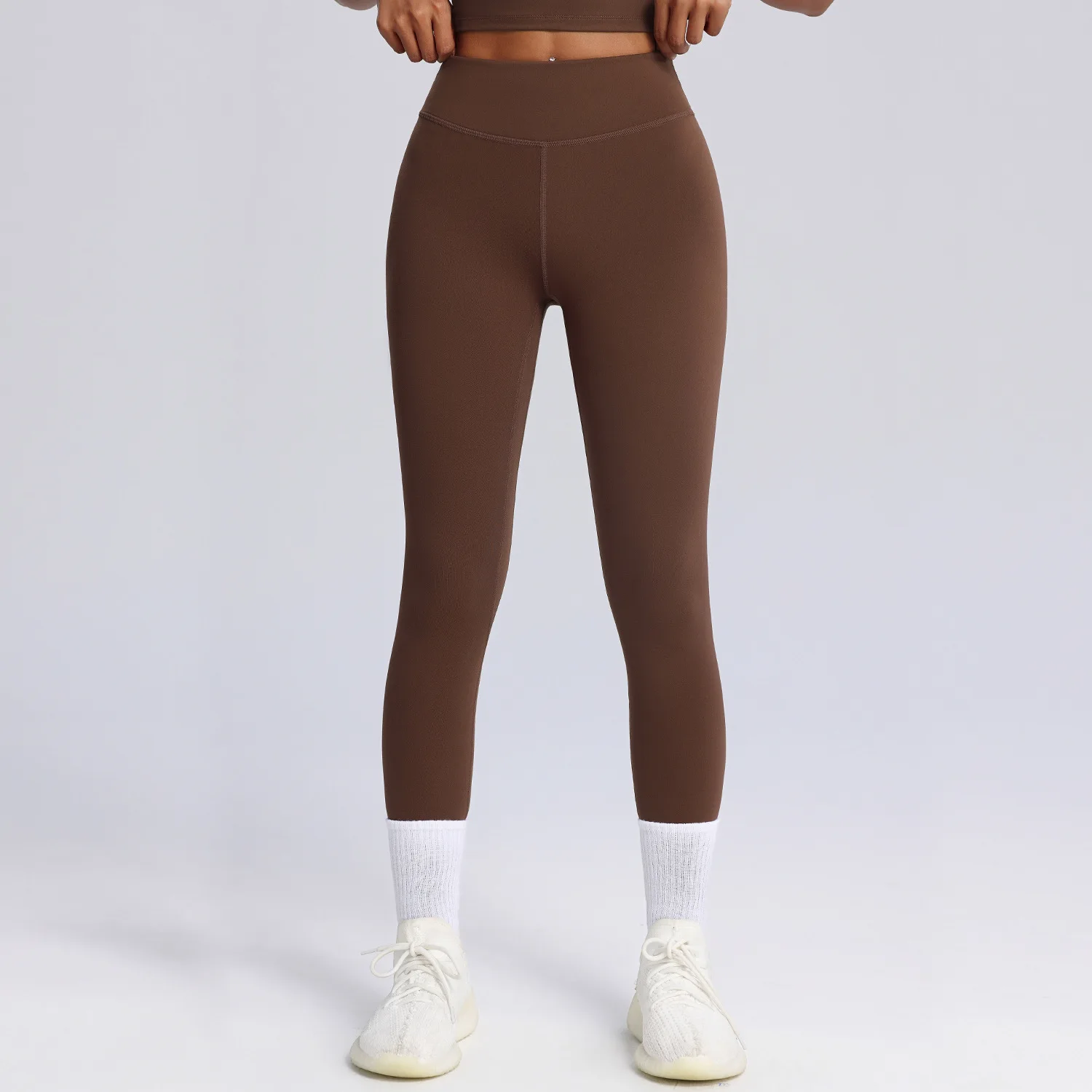 Women Lycra High Waist Yoga Pants, Tummy Control Butt Lifting Butter Soft Breathable Skinny Workout Gym Sports Trousers