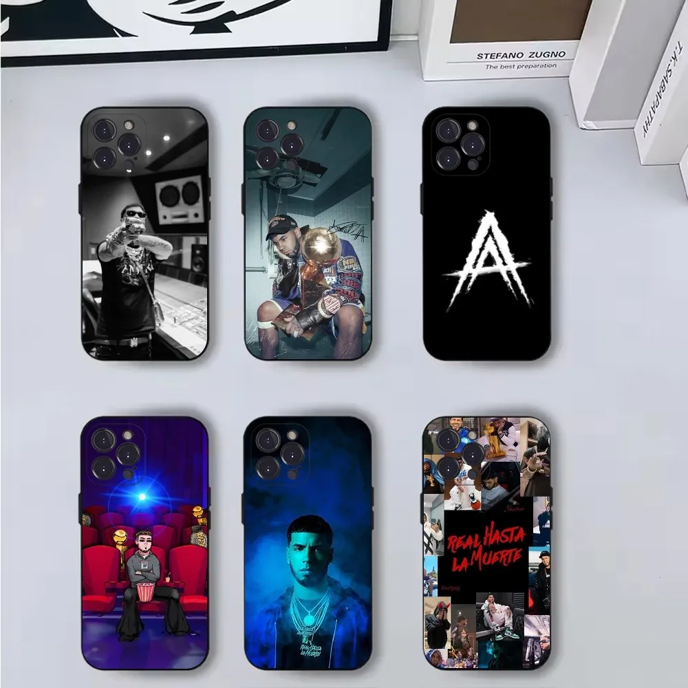 Funda para Teléfono Anuel AA Real Hasta La Muerte para iPhone 17 16 15 14 13 12 11 Pro Max Mini SE 7 8 Plus 17E, Antigolpes, Suave