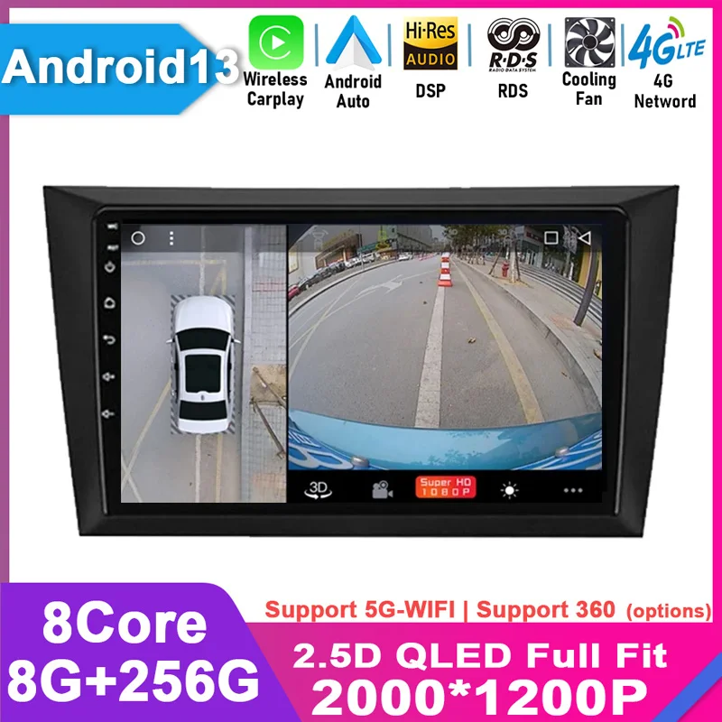 For Volkswagen VW Golf 6 2008 - 2016 Android 13 Multimedia Video Player Car Radio Carplay Auto Wifi 4G Navigation GPS DSP 2 din