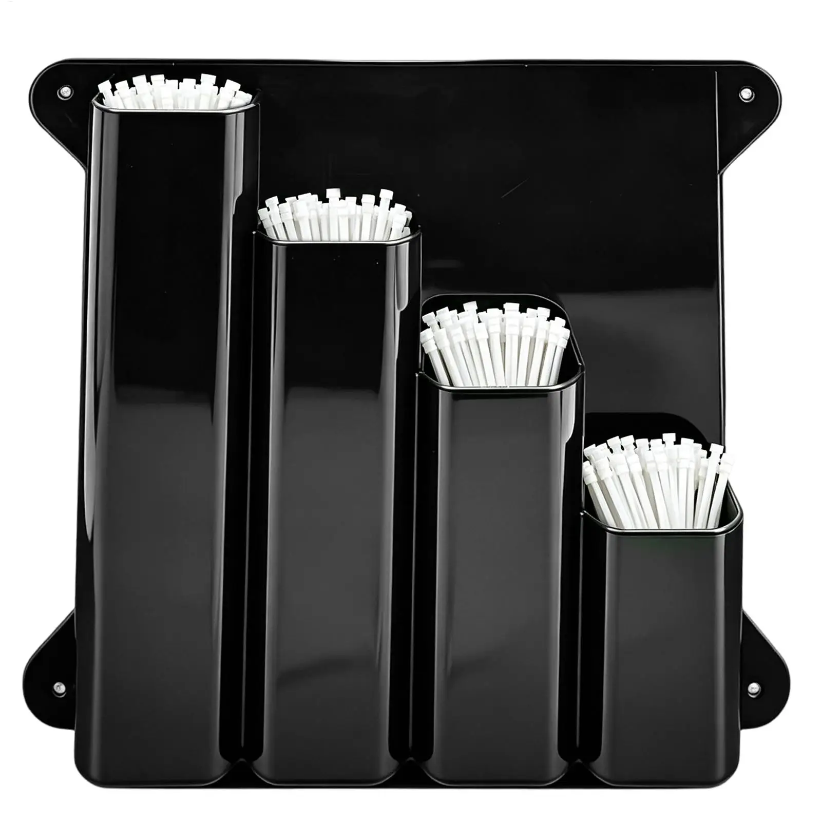 Zip Tie Organizer Universal 4 Pockets Wall Mounted Zip Tie Rack Organizer for Enclosed Race Trailer Workshop Shed Basement