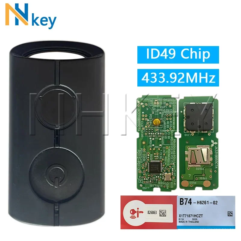 NHKEY B74 Original ID49 Chip  Motorcycle Remote Control Key Fit For YAMAHA XMAX XMAX300 NVX NVX155 AEROX JAUNS QBIX 433.92MHz