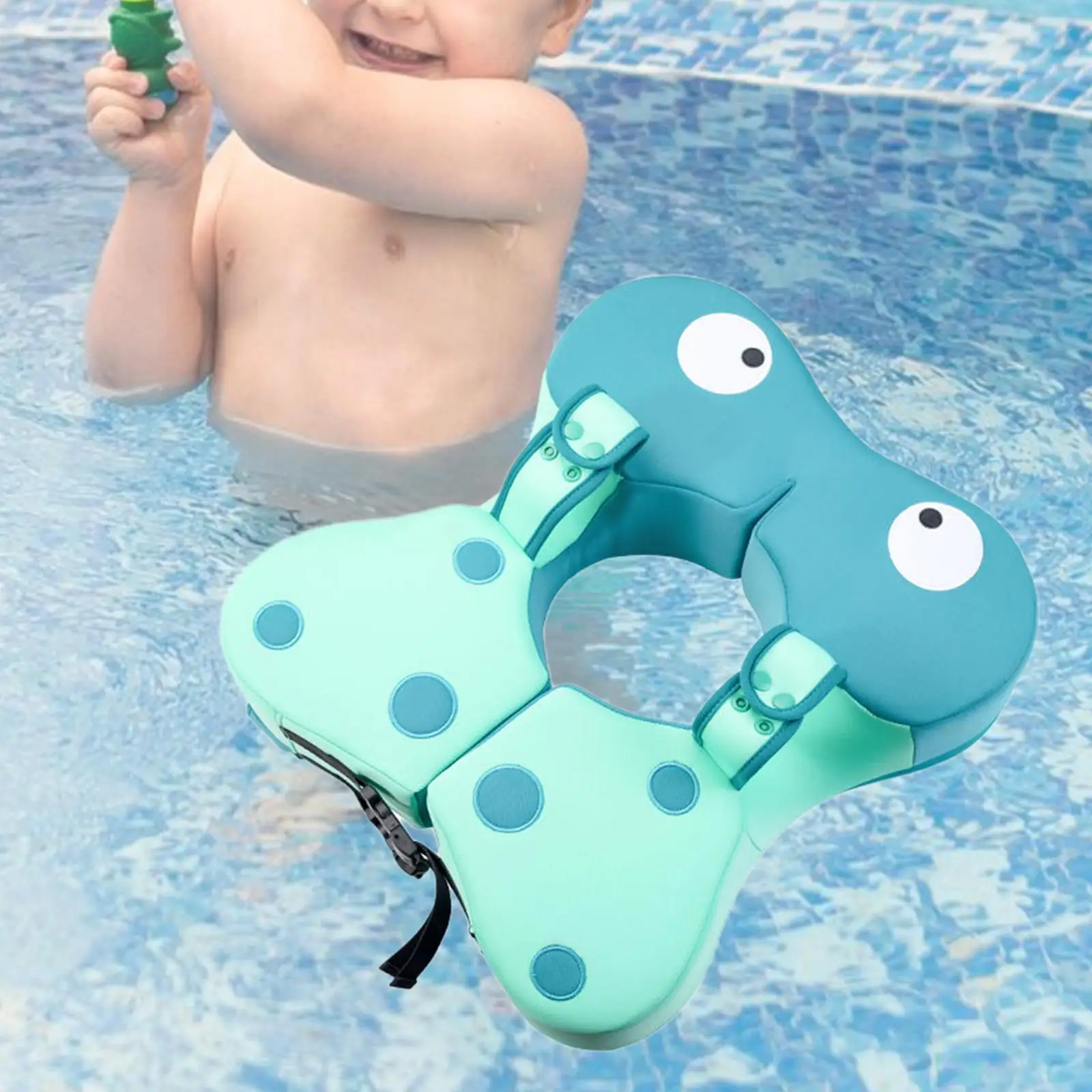 

Non Inflatable Float Baby Swim Float Water Toy Lockable Buckle Underarm Rings Swimming Trainer for Toddlers Children Boys Girls