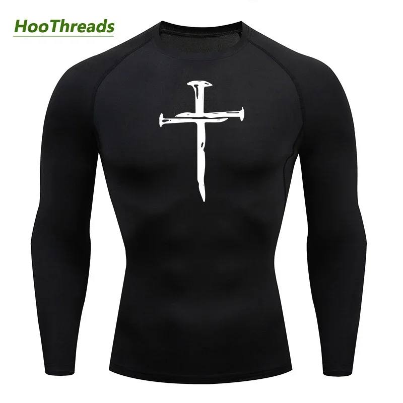 

Christian Workout Compression Shirts Athletic Quick Dry Gym Tshirts Tees Mens Fitness Undershirts Tops Rash Guard Sportswear