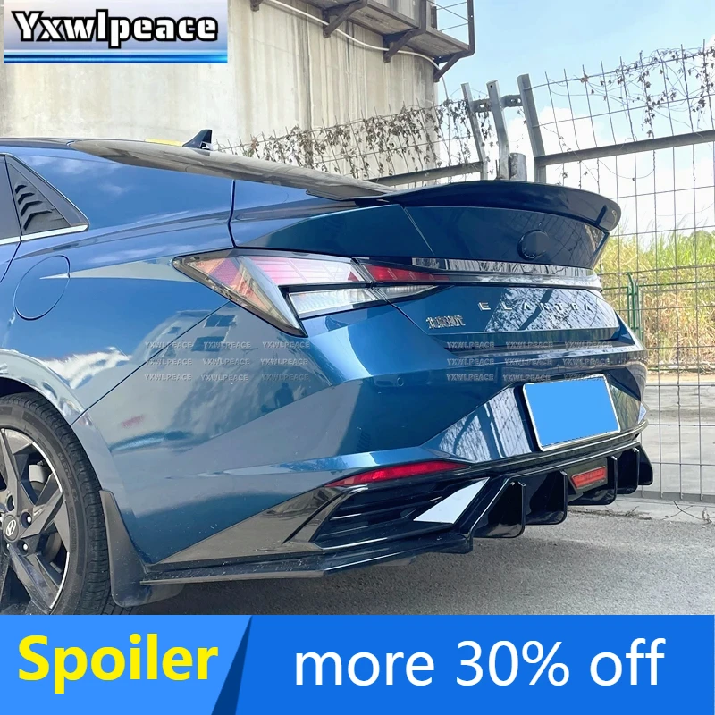 

For Hyundai Elantra Avante CN7 2020 2021 2022 ABS Material Modified Rear Wing Exterior Auto Parts Spoiler