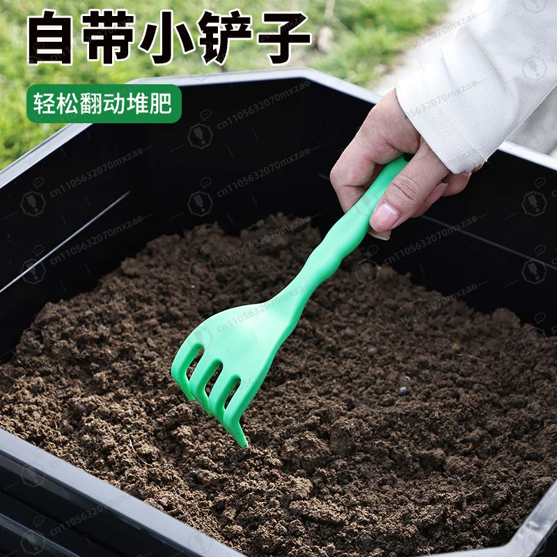 

Квадратный компостер для червей, вермикомпостерный бокс для переработки кухонных отходов, изготовления удобрений для дома, сада и фермерства