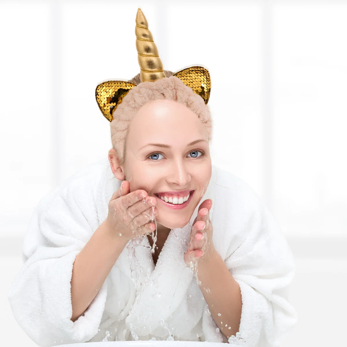 

2Pcs Unicorn Hairbands Stylish Elastic Headwear Face Washing Makeup Hairband Comfortable Fabric Hair Accessories for Women Girls