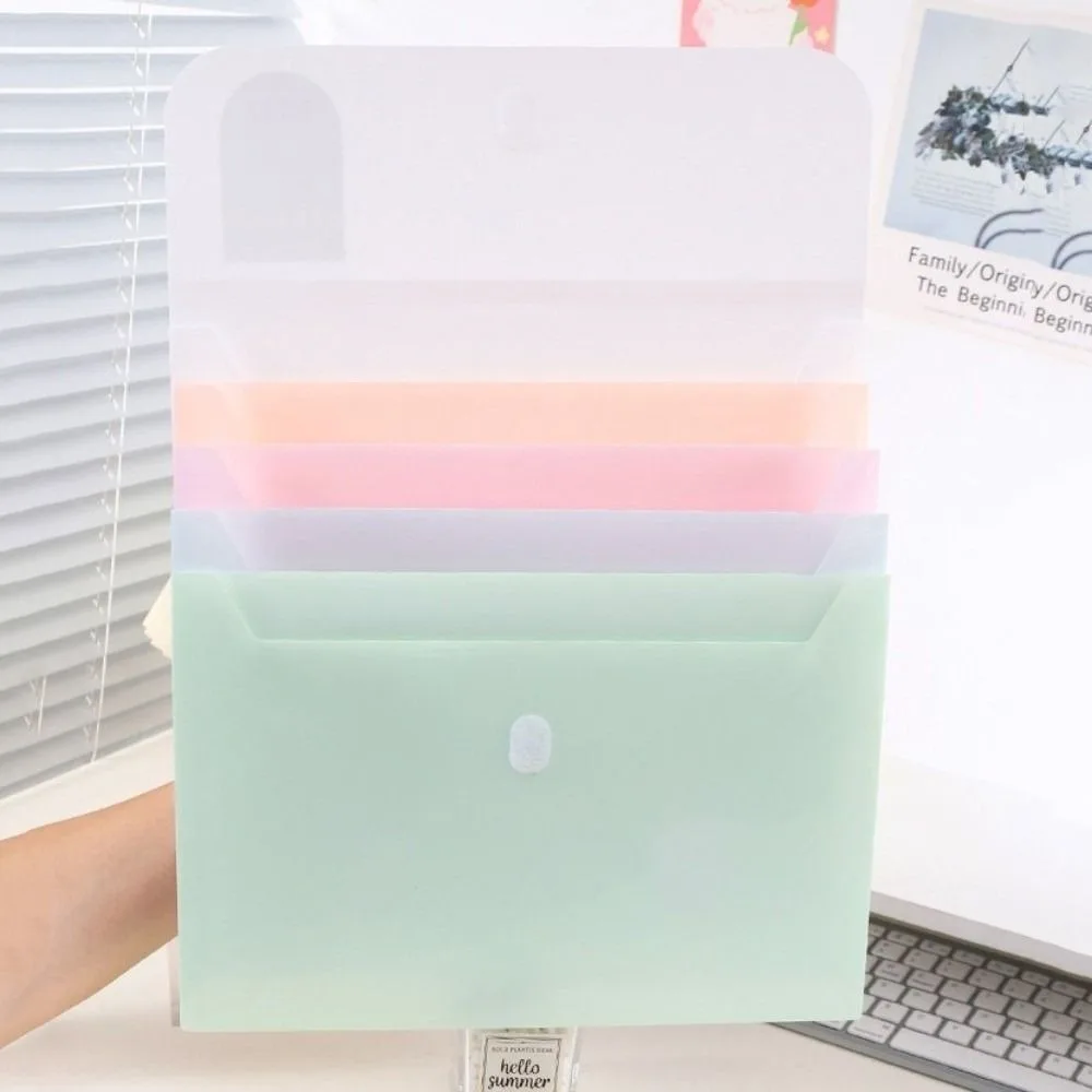 5 Layers A4 File Folder Storage Bag Large Capacity Waterproof Portable Documents Bag Thickened Protective Plastic File Organizer
