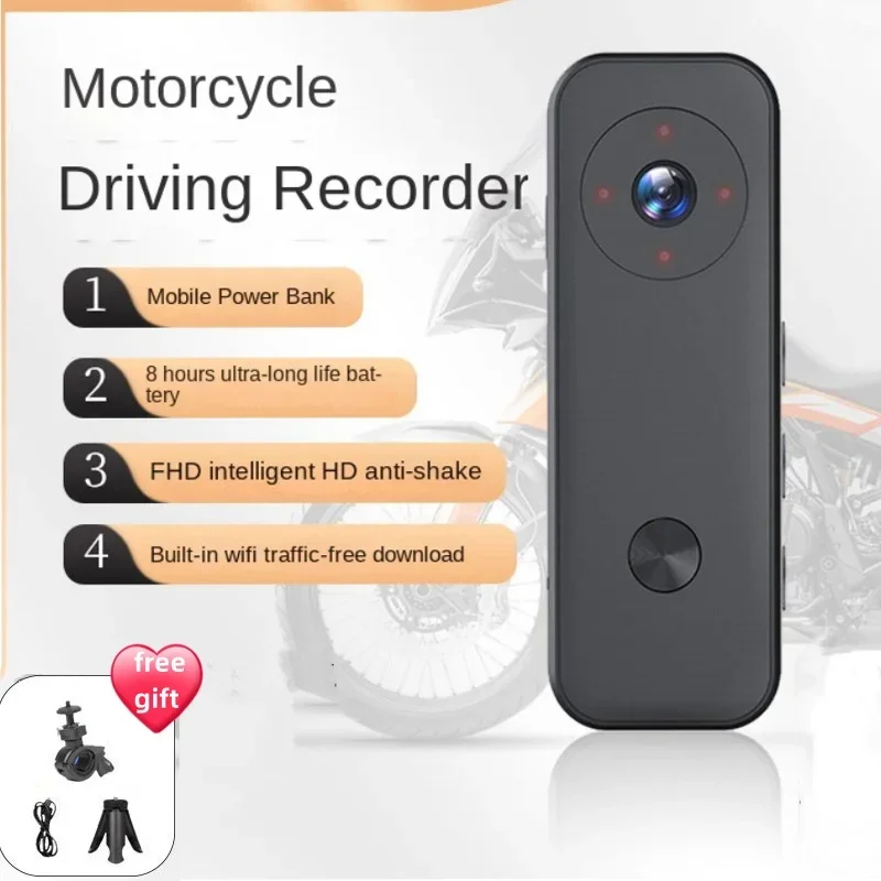 Motorcycle Riding Recorder Sports Law Enforcement Record DV HD 360 Panoramic Helmet Fishing 2000mAh Power Bank + 1080P Camera