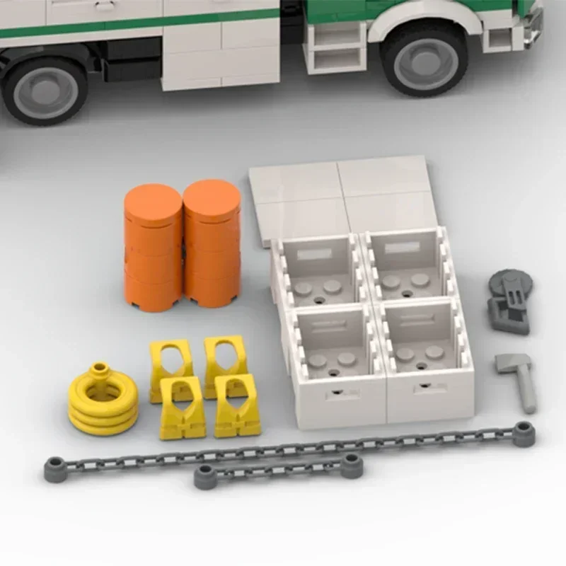 Waterreddingsapparatuur Voertuig Stadsautomodel Moc Bouwstenen Cadeau Kersttechnologie Modulaire blokken Speelgoed DIY-sets Montage