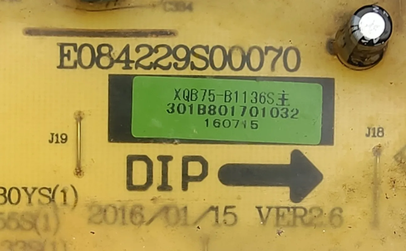 Usado para rongshida sanyo máquina de lavar roupa placa computador XQB75-B1136S placa alimentação placa controle