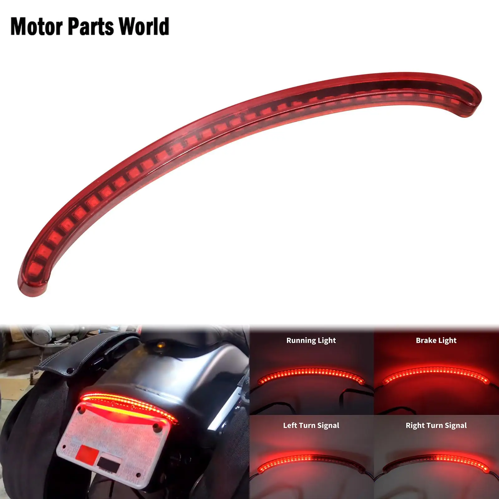 Motorcycle Rear Fender Tail Light LED Turn Signal Running Brake Taillight For Harley Softail Fat Bob FXFBS 114 FXFB 107 2018-202