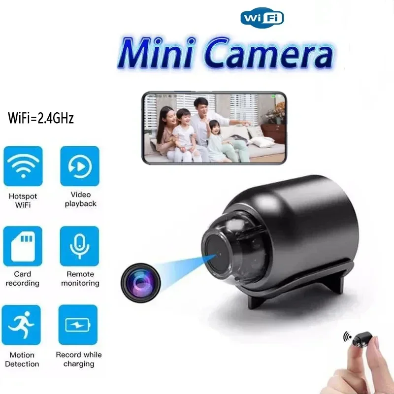 Cámara web 1080P HD inalámbrica WiFi aplicación remota de teléfono seguridad del hogar antirrobo visión nocturna Mini cámara grabadora de vídeo compatible con tarjeta TF