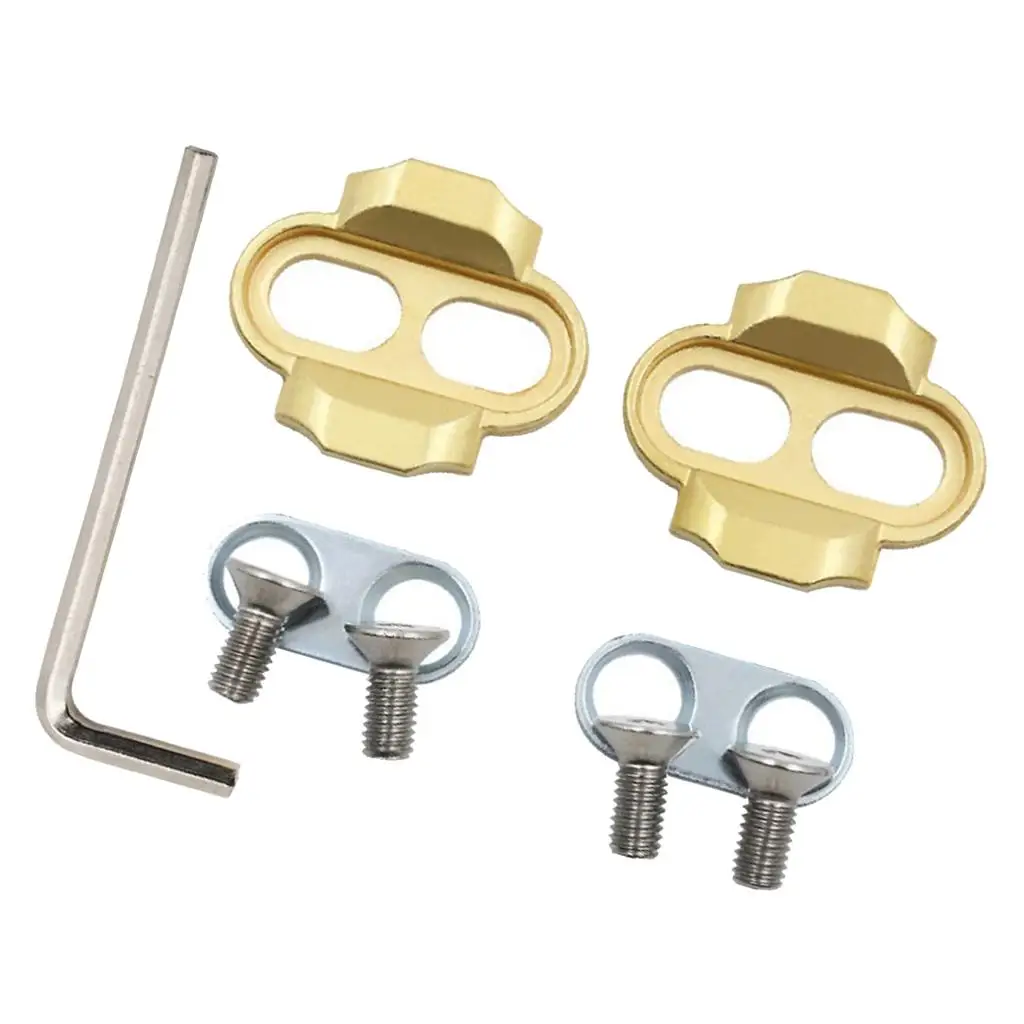 Brass 2 Bolt Bicycle Cleats SPD Clipless Pedals Self-locking MTB Bike Shoes Pegs Accessories for Mountain Cycling