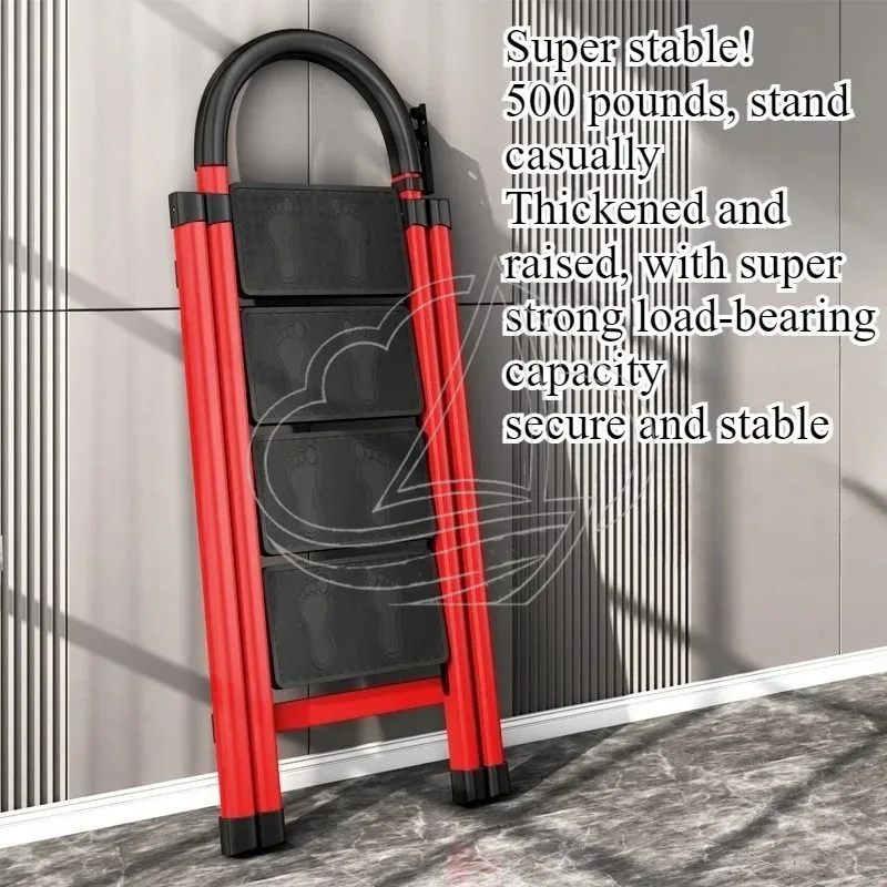 Household Multi-Purpose Folding Telescopic Ladder Thickened Indoor Herringbone Step Ladder