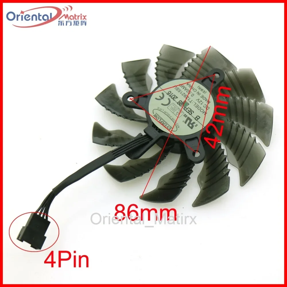 Free Shipping T129215SU 12V 0.50A 86mm 4Pin For Gigabyte GTX1050TI 4G GTX1050 GTX1060 Graphics Card VGA Cooling Fan