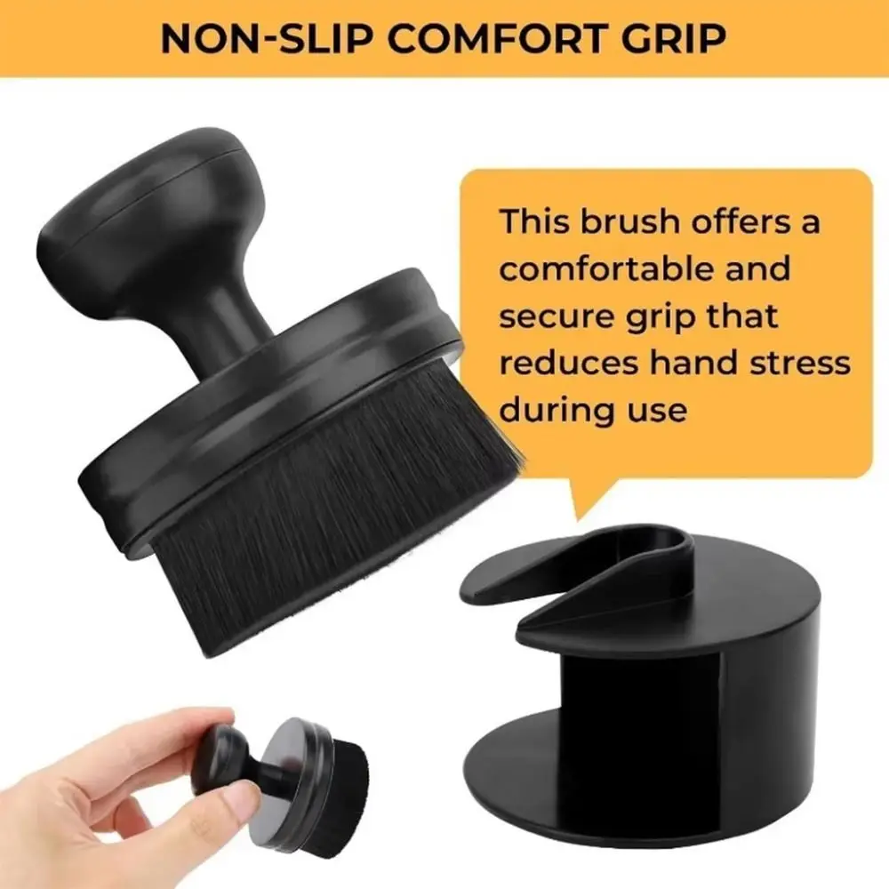 New High-Density Car Tire Polishing Brush with Stand Soft Auto Detail Brush Car Tire Brush for Tire Polish Wax Care