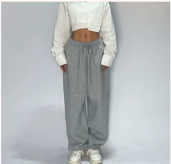 الهيب هوب الأمريكية الرجعية بنطلون الجاز الهيب هوب Sweatpants فضفاضة الاتجاه الشارع بنطال واسع الساق